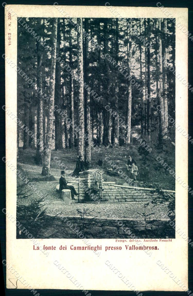Firenze Vallombrosa Fonte dei Camarlinghi cartolina JK0286 – fronte