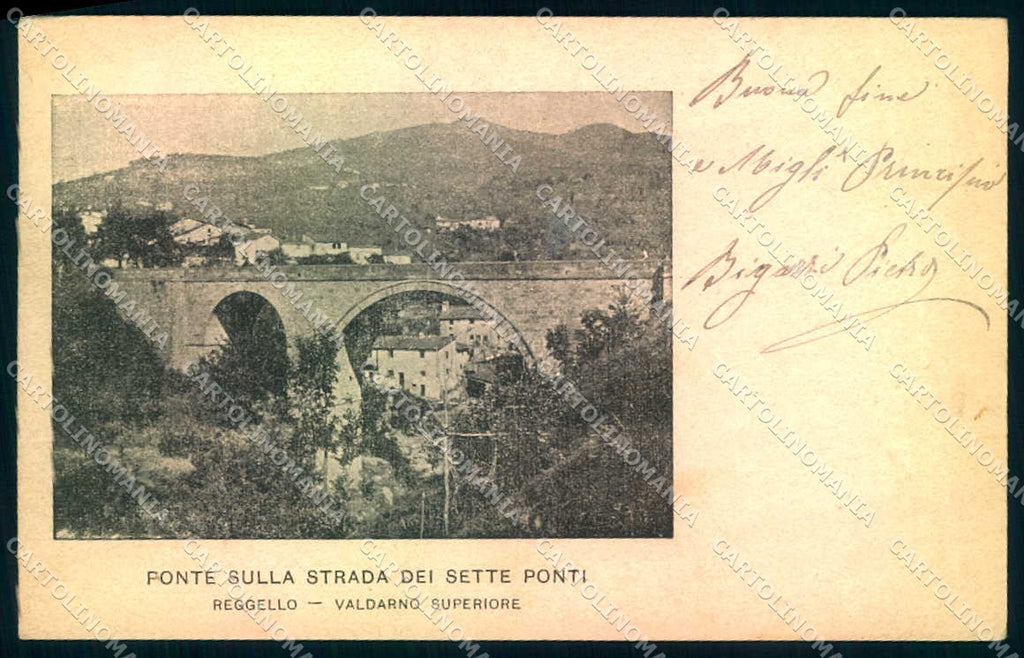Firenze Reggello Ponte sulla Strada dei Sette Ponti cartolina JK0292 – fronte