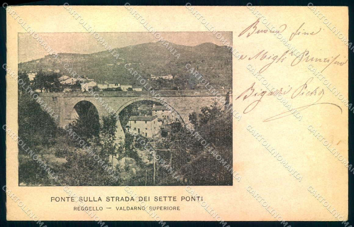 Firenze Reggello Ponte sulla Strada dei Sette Ponti cartolina JK0292 – fronte