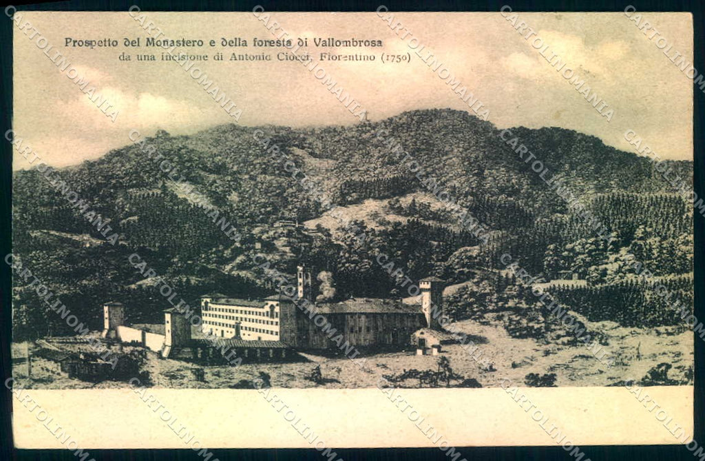 Firenze Vallombrosa Monastero Foresta Alterocca 3945 SCOLLATA cartolina JK0294 – fronte