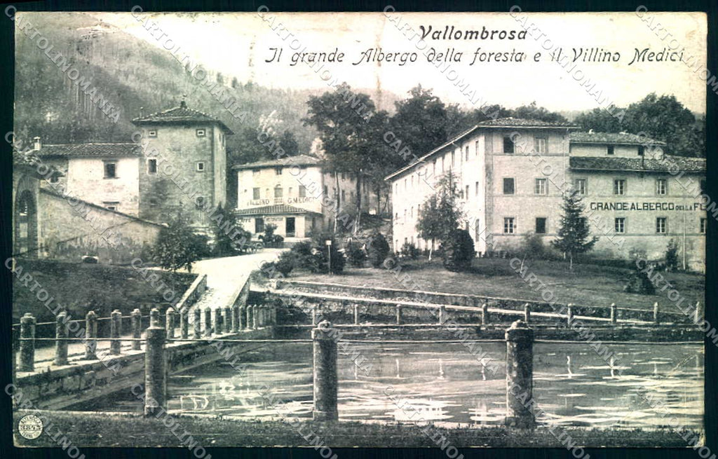 Firenze Vallombrosa Grande Albergo Alterocca 3845 PIEGHINA cartolina JK0295 – fronte