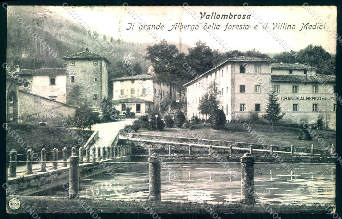 Firenze Vallombrosa Grande Albergo Alterocca 3845 PIEGHINA cartolina JK0295 – fronte