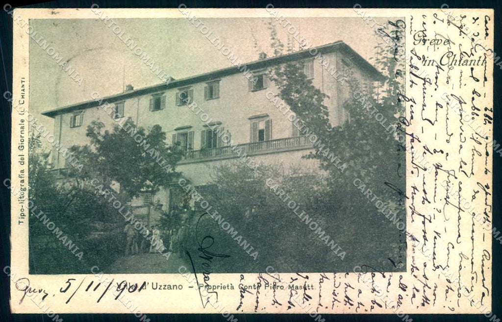 Firenze Greve in Chianti Villa d'Uzzano cartolina JK0297 – fronte