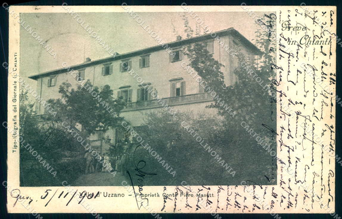 Firenze Greve in Chianti Villa d'Uzzano cartolina JK0297 – fronte