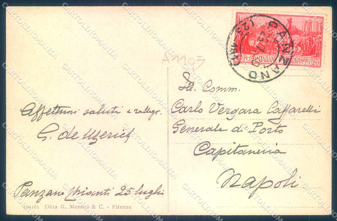 Firenze Panzano Chianti cartolina JK0298 – retro
