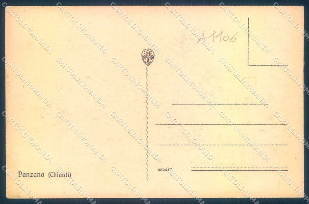 Firenze Panzano Chianti Castello STRAPPINO cartolina JK0301 – retro
