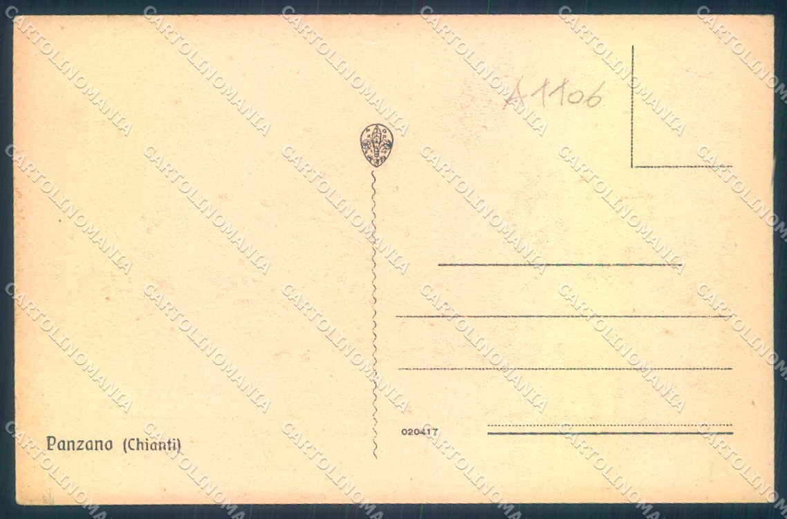 Firenze Panzano Chianti Castello STRAPPINO cartolina JK0301 – retro