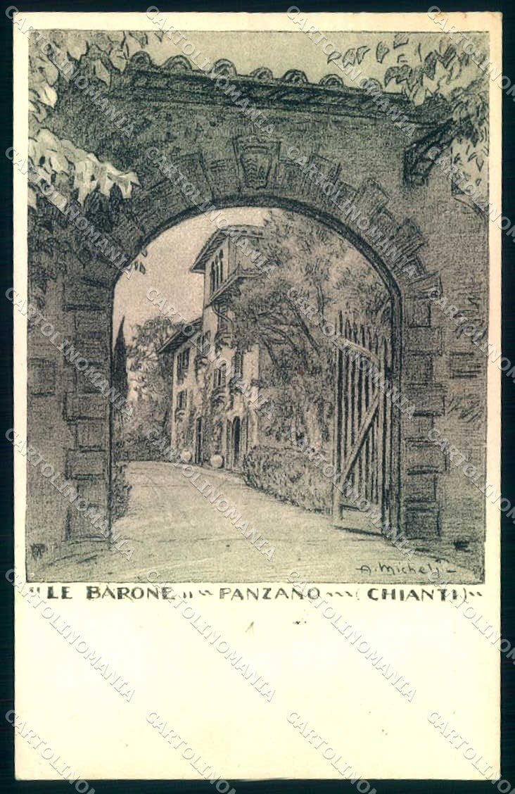 Firenze Panzano Chianti Le Barone Micheli Alinari cartolina JK0303 – fronte
