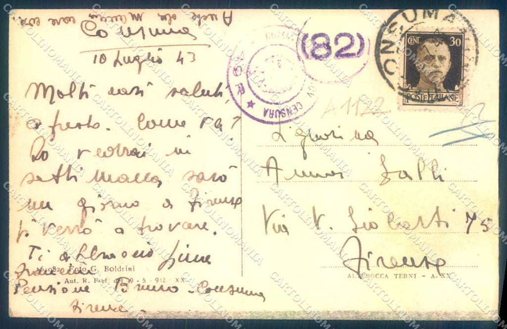 Firenze Consuma Alterocca 161082 cartolina JK0310 – retro