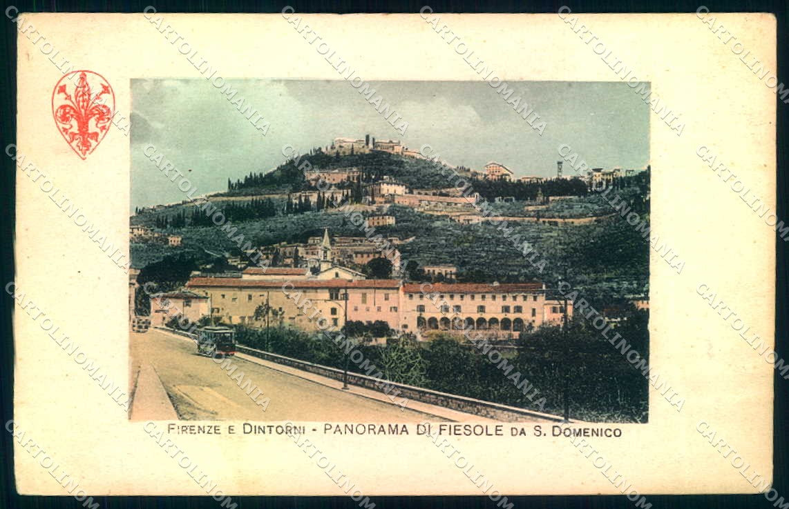 Firenze Fiesole Tram Veduta da San Domenico cartolina JK0326 – fronte