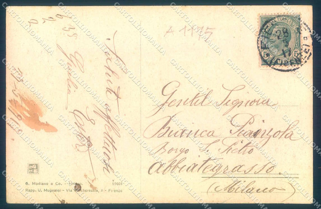 Firenze Fiesole Colle San Francesco Modiano 59601 MACCHIA cartolina JK0327 – retro