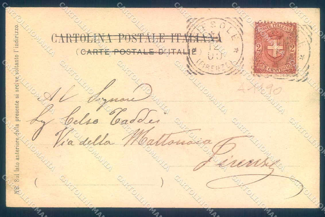 Firenze Fiesole Tram Pineider cartolina JK0337 – retro