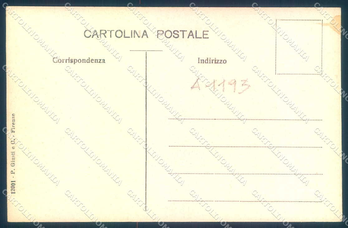 Firenze Fiesole Castello di Vincigliata cartolina JK0340 – retro