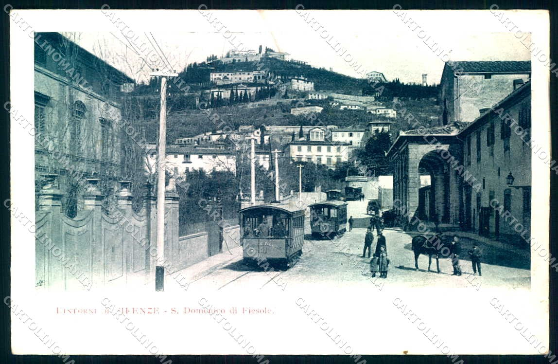 Firenze Fiesole Tram Veduta da San Domenico cartolina JK0345 – fronte