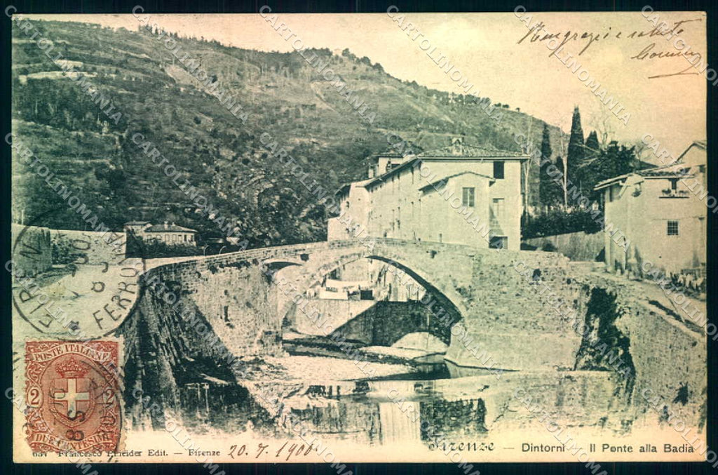 Firenze Fiesole Ponte alla Badia Pineider 637 cartolina JK0349 – fronte