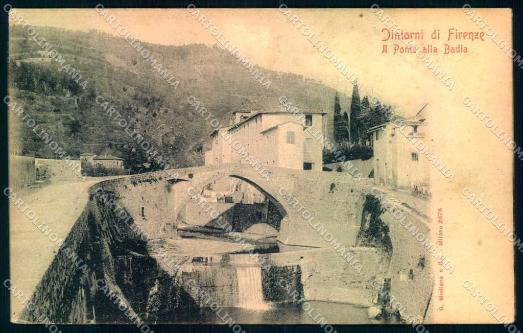 Firenze Fiesole Ponte alla Badia Modiano 2876 cartolina JK0350 – fronte