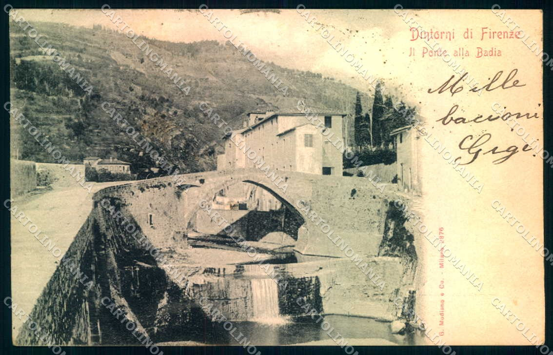 Firenze Fiesole Ponte alla Badia Modiano 2876 cartolina JK0351 – fronte