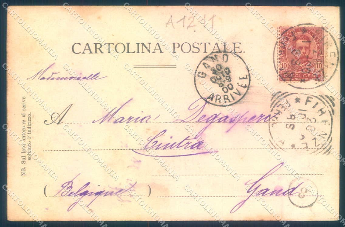 Firenze Fiesole Ponte alla Badia Pineider 637 cartolina JK0352 – retro