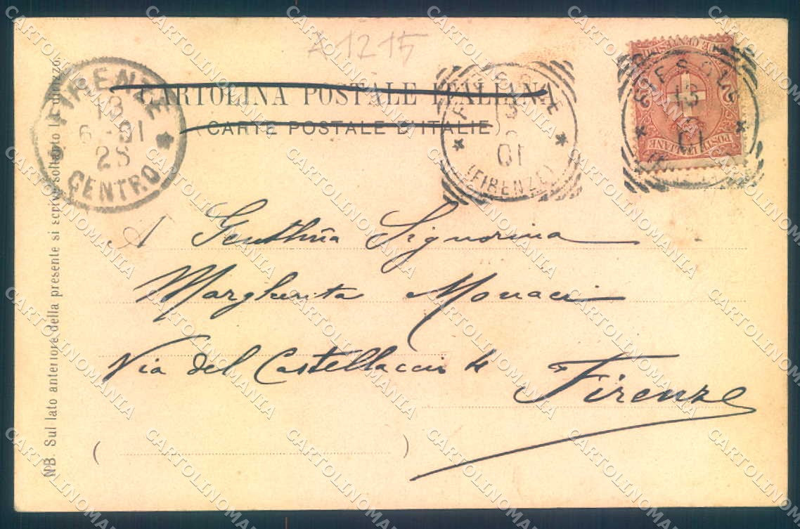 Firenze Fiesole Hotel Aurore Anfiteatro Romano cartolina JK0356 – retro