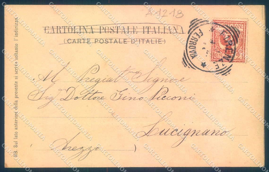 Firenze Fiesole Tram Veduta da San Domenico Pineider cartolina JK0359 – retro