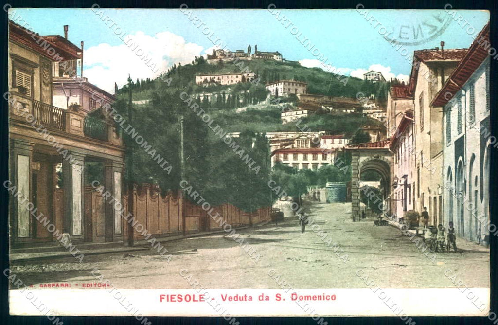 Firenze Fiesole Veduta da San Domenico PIEGA cartolina JK0364 – fronte