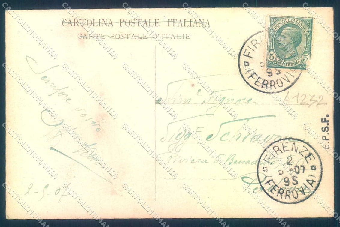 Firenze Fiesole Veduta da San Domenico PIEGA cartolina JK0364 – retro