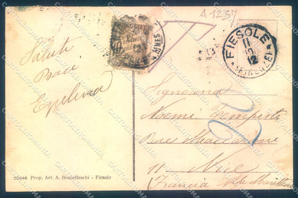 Firenze Fiesole cartolina JK0366 – retro