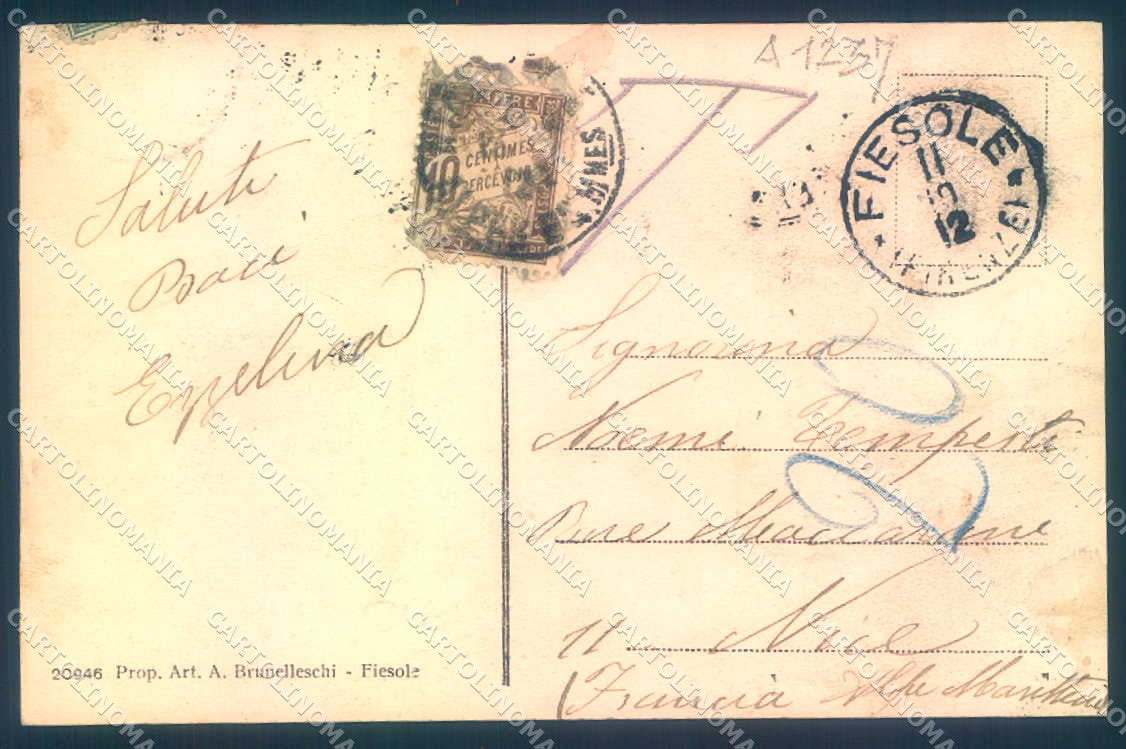 Firenze Fiesole cartolina JK0366 – retro