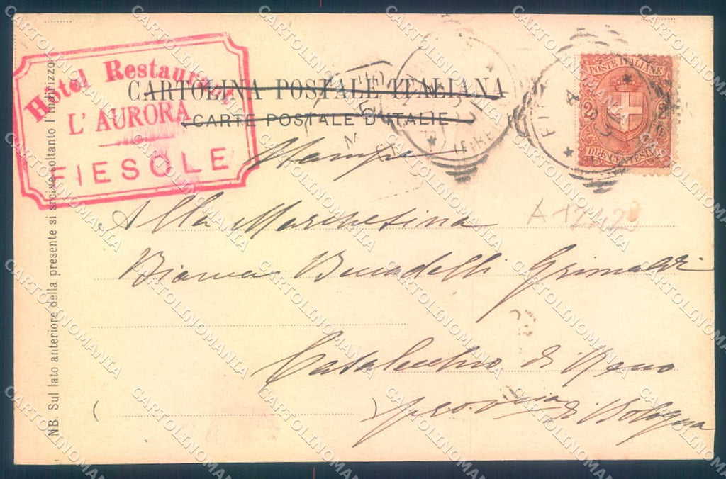 Firenze Fiesole Tram Pineider cartolina JK0371 – retro