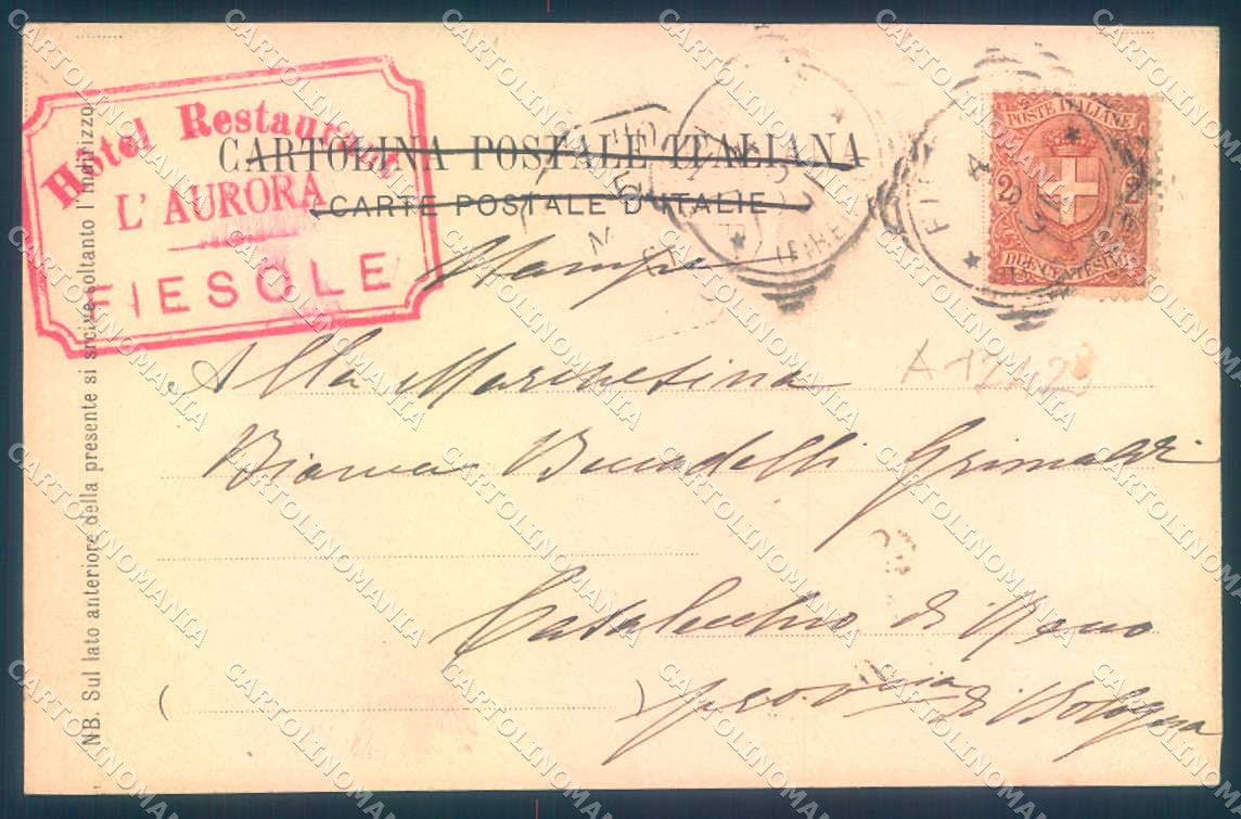 Firenze Fiesole Tram Pineider cartolina JK0371 – retro