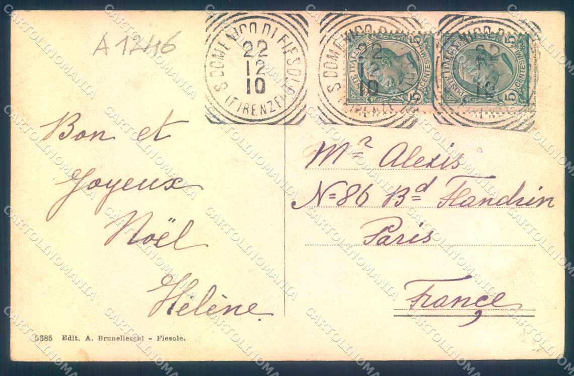 Firenze Fiesole San Domenico cartolina JK0375 – retro