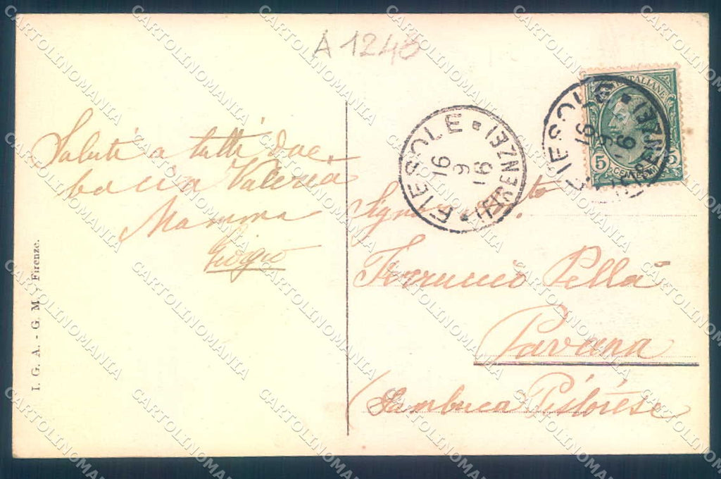 Firenze Fiesole Scavi Monumenti Romani cartolina JK0377 – retro