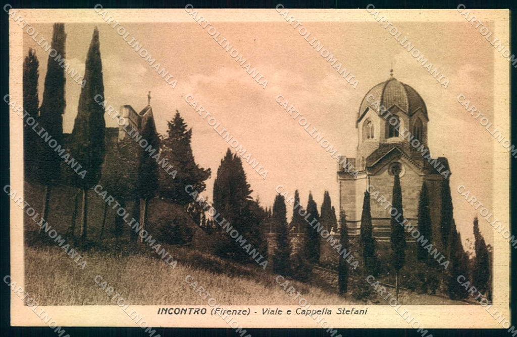 Firenze Incontro Viale Cappella Stefani cartolina JK0385 – fronte