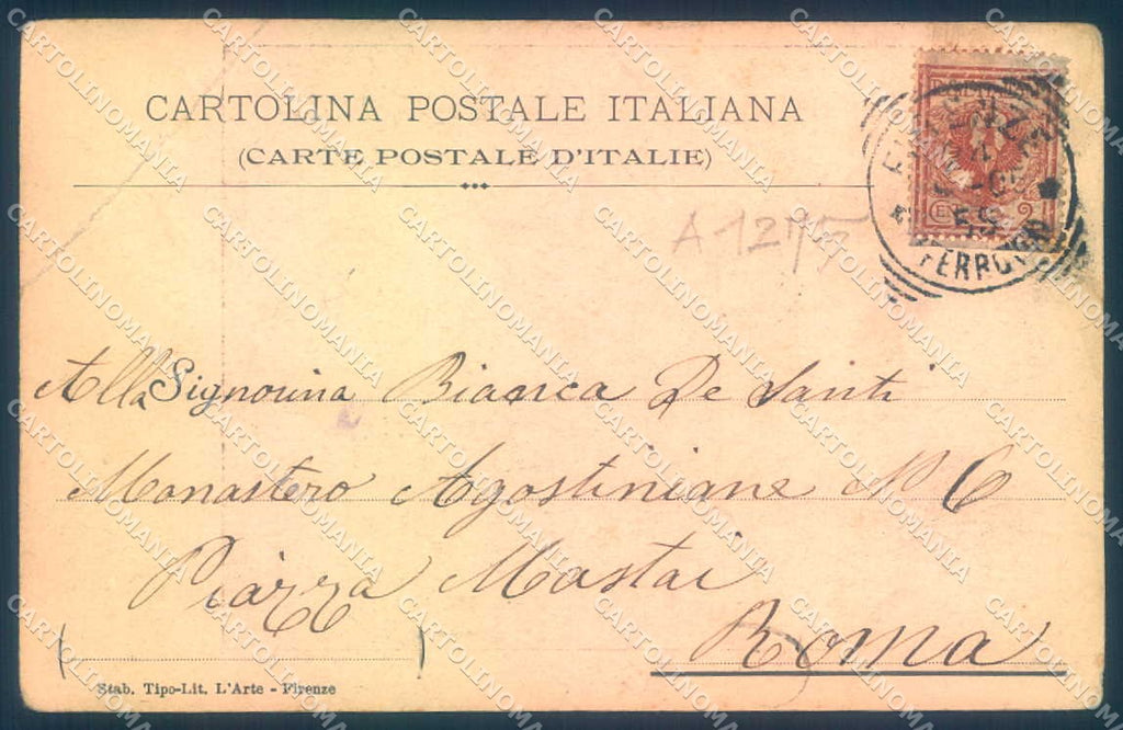 Firenze Incontro Cappella Stefani saluto da PIEGA cartolina JK0387 – retro