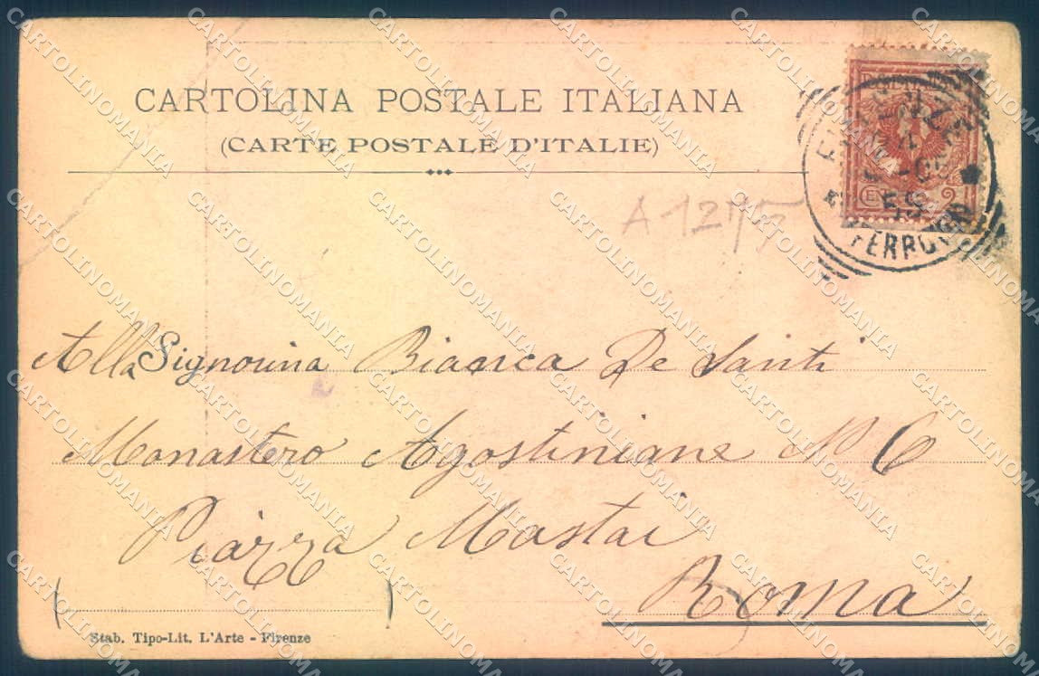Firenze Incontro Cappella Stefani saluto da PIEGA cartolina JK0387 – retro