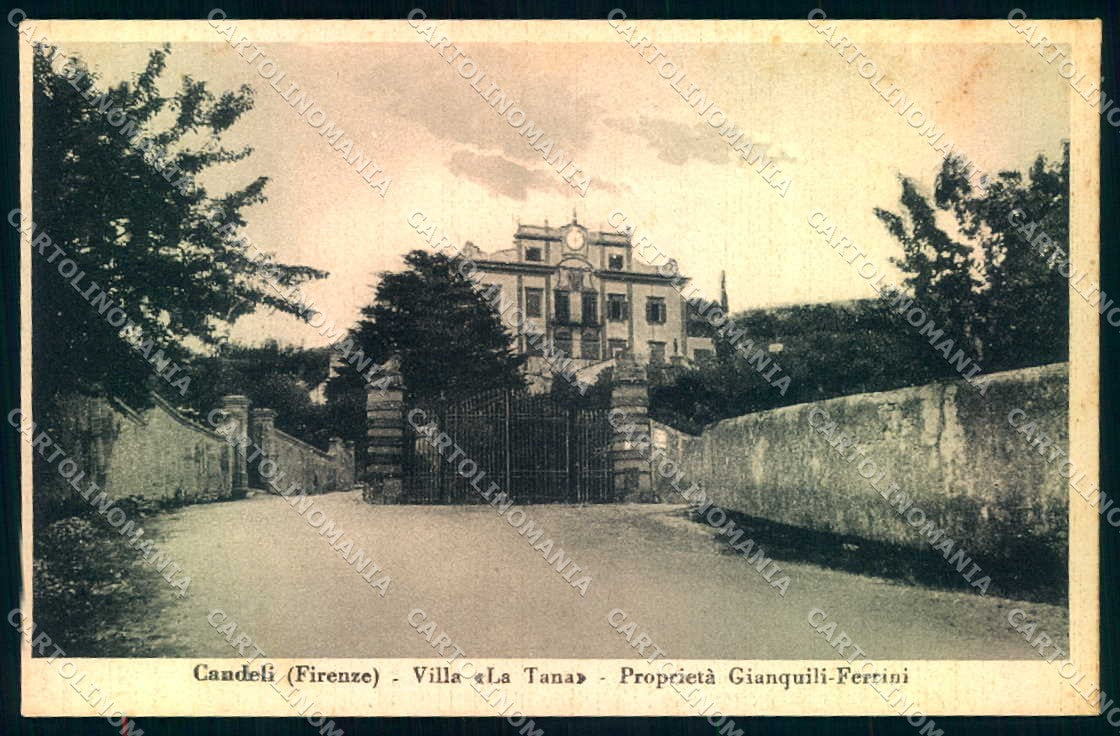 Firenze Candeli Villa La Tana cartolina JK0394 – fronte