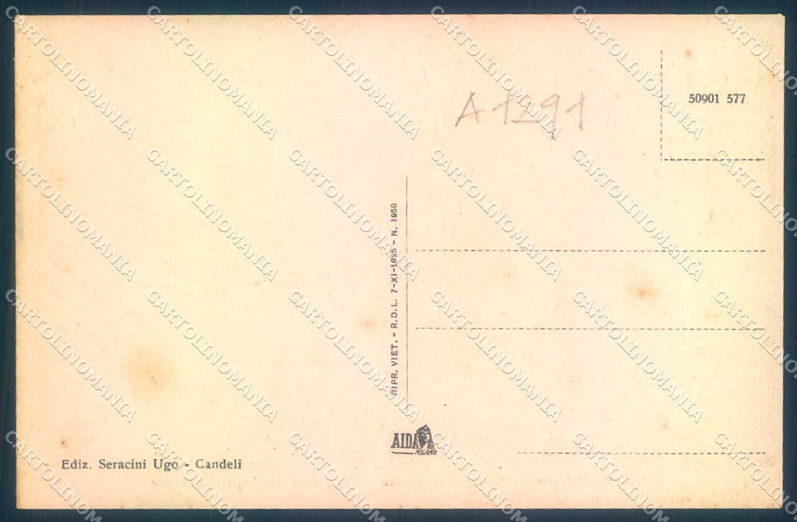 Firenze Candeli Villa La Tana cartolina JK0394 – retro