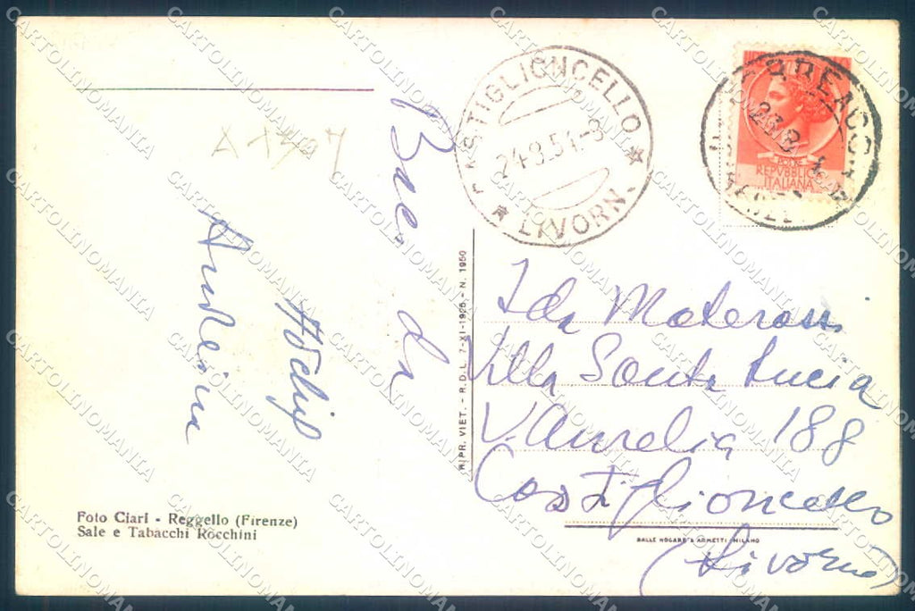 Firenze San Donato in Collina cartolina JK0398 – retro