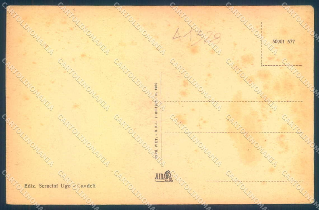 Firenze Candeli Villa La Tana cartolina JK0403 – retro