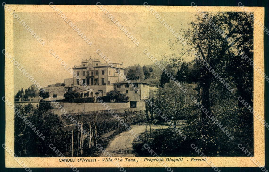 Firenze Candeli Villa La Tana cartolina JK0406 – fronte