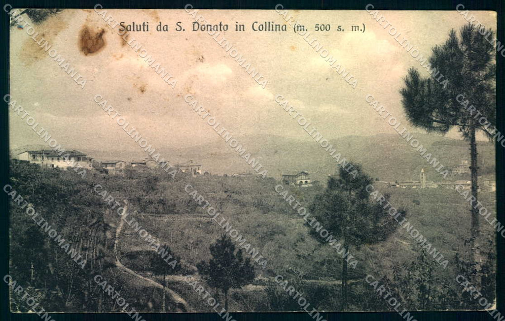 Firenze San Donato in Collina saluti da PIEGHE MACCHIE cartolina JK0408 – fronte