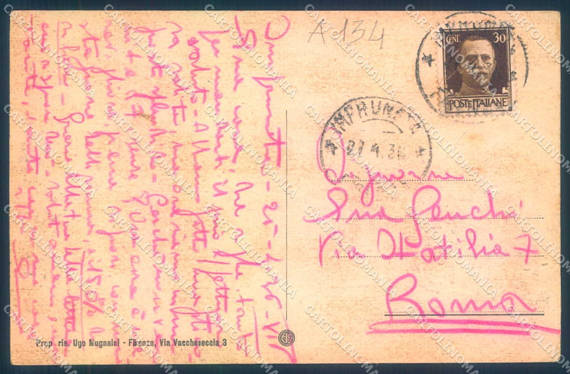 Firenze Impruneta Villa Guidotti cartolina JK0410 – retro