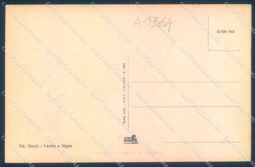 Firenze Lastra a Signa cartolina JK0418 – retro