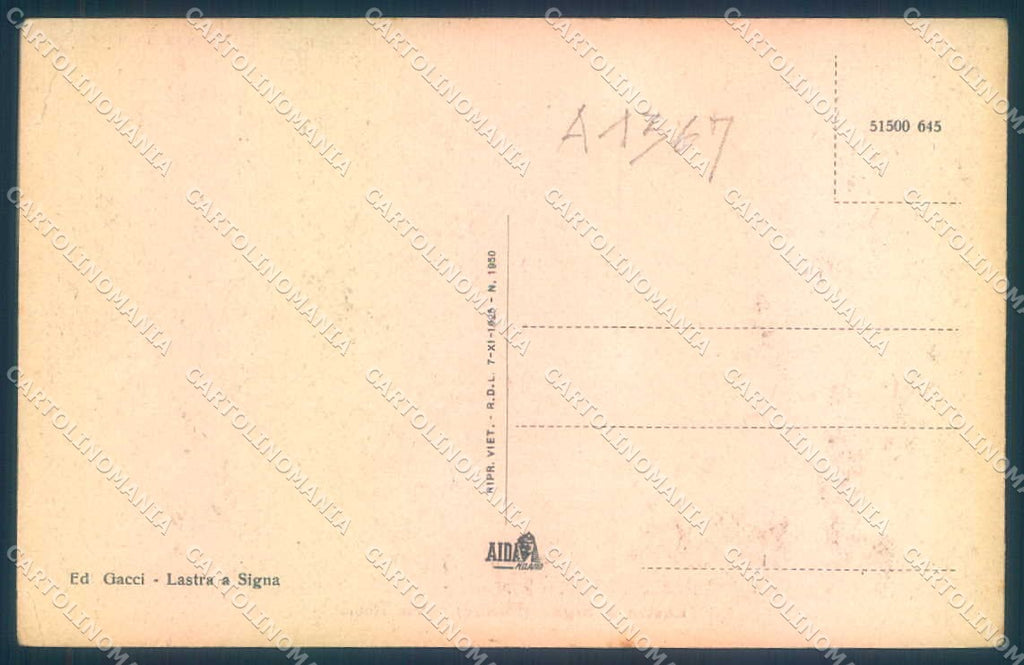 Firenze Lastra a Signa Via Roma cartolina JK0419 – retro