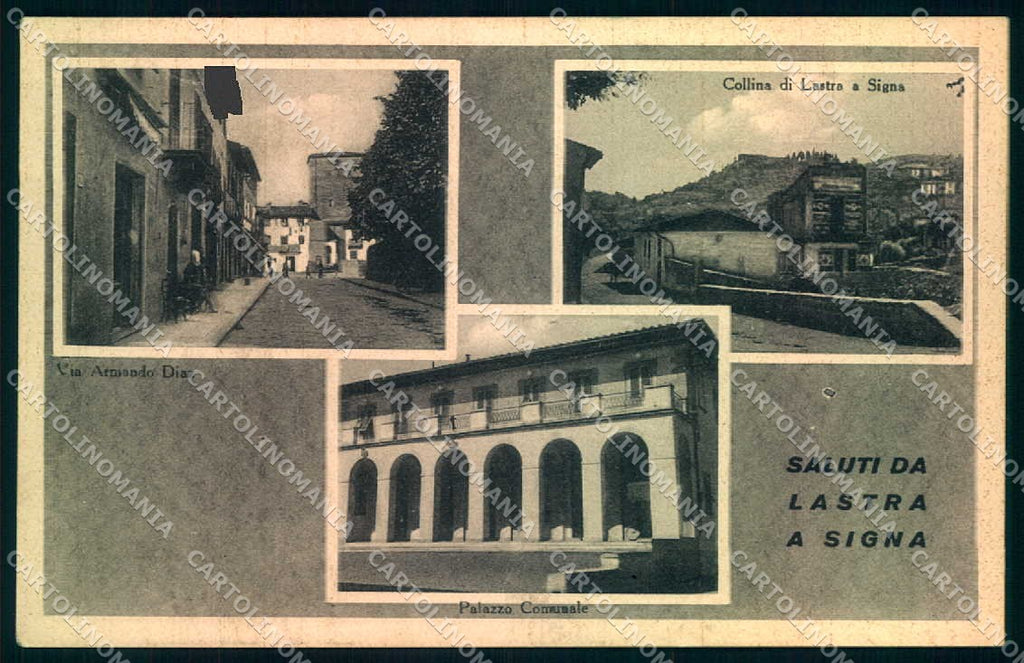 Firenze Lastra a Signa Palazzo Comunale saluti da cartolina JK0420 – fronte