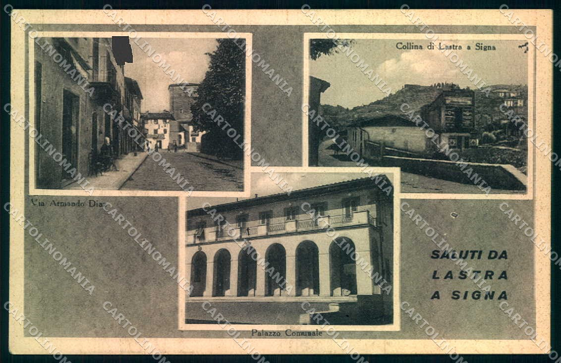 Firenze Lastra a Signa Palazzo Comunale saluti da cartolina JK0420 – fronte