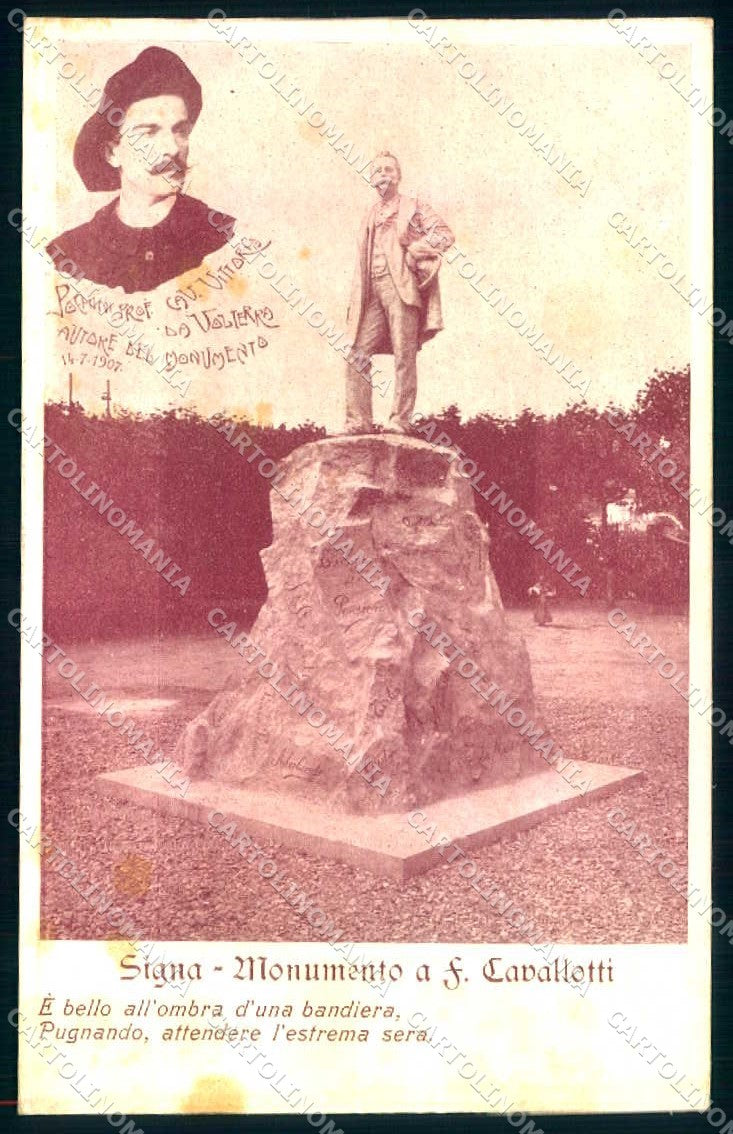 Firenze Lastra a Signa Monumento Cavallotti cartolina JK0422 – fronte