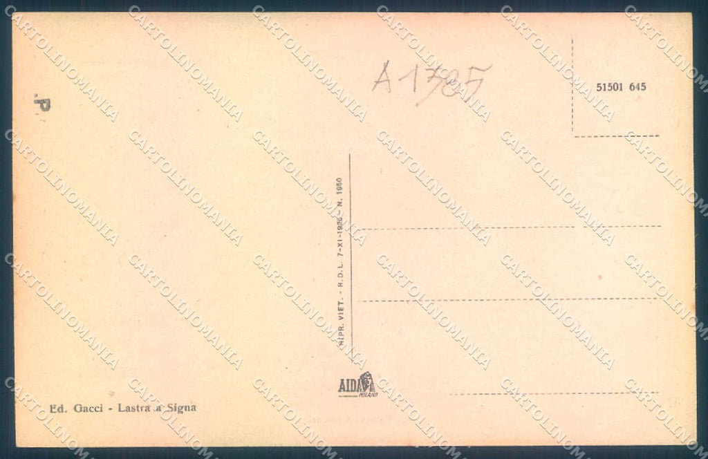 Firenze Lastra a Signa Palazzo Comunale saluti da cartolina JK0429 – retro