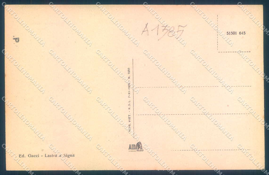 Firenze Lastra a Signa Palazzo Comunale saluti da cartolina JK0429 – retro