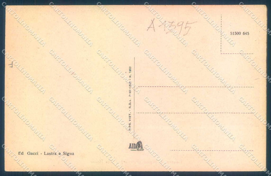 Firenze Lastra a Signa Via Roma cartolina JK0431 – retro